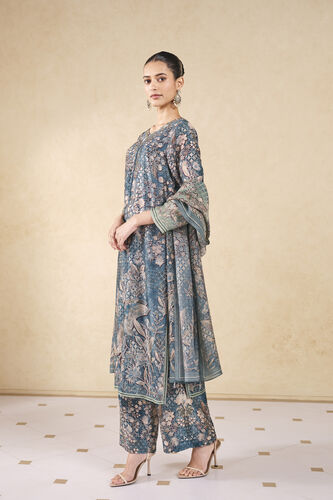 Turaya Silk Suit Set - Powder Blue, Powder Blue, image 2